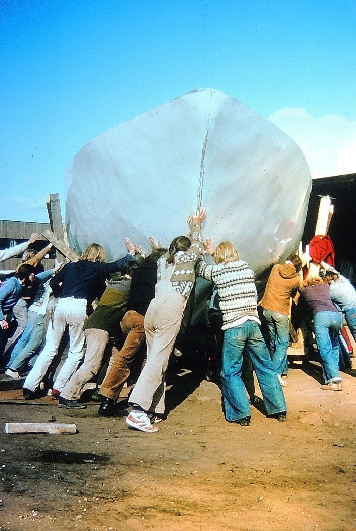 Tvind, Flodholdet, forår 1978. Foto: Copyright Folke Rubin 